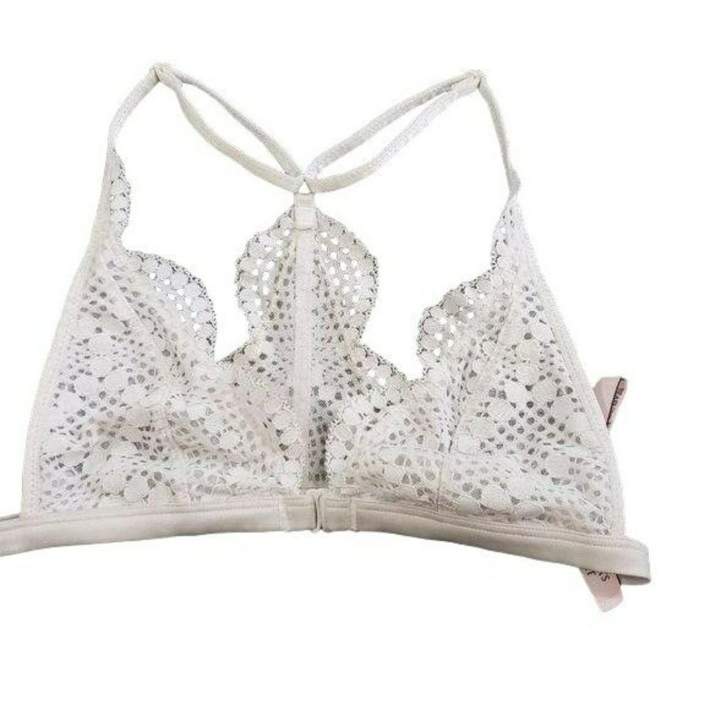 Victoria Secret Women's XS off white Bralette Racerback Bra